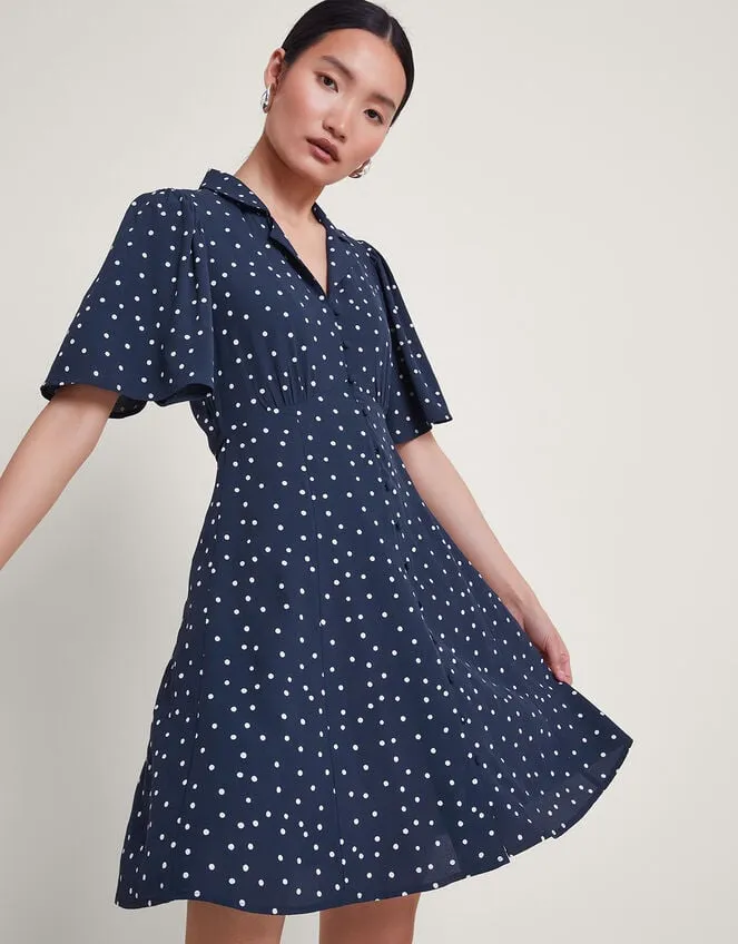 Women Shiloh Spot Dress Blue Monsoon Dresses