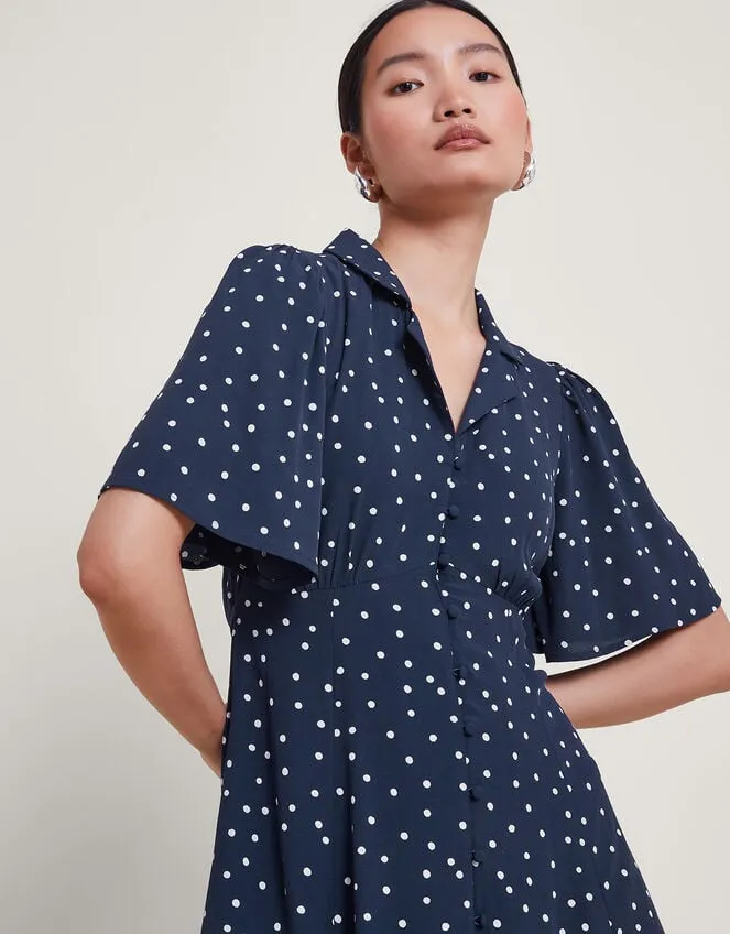 Women Shiloh Spot Dress Blue Monsoon Dresses