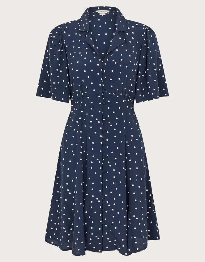 Women Shiloh Spot Dress Blue Monsoon Dresses