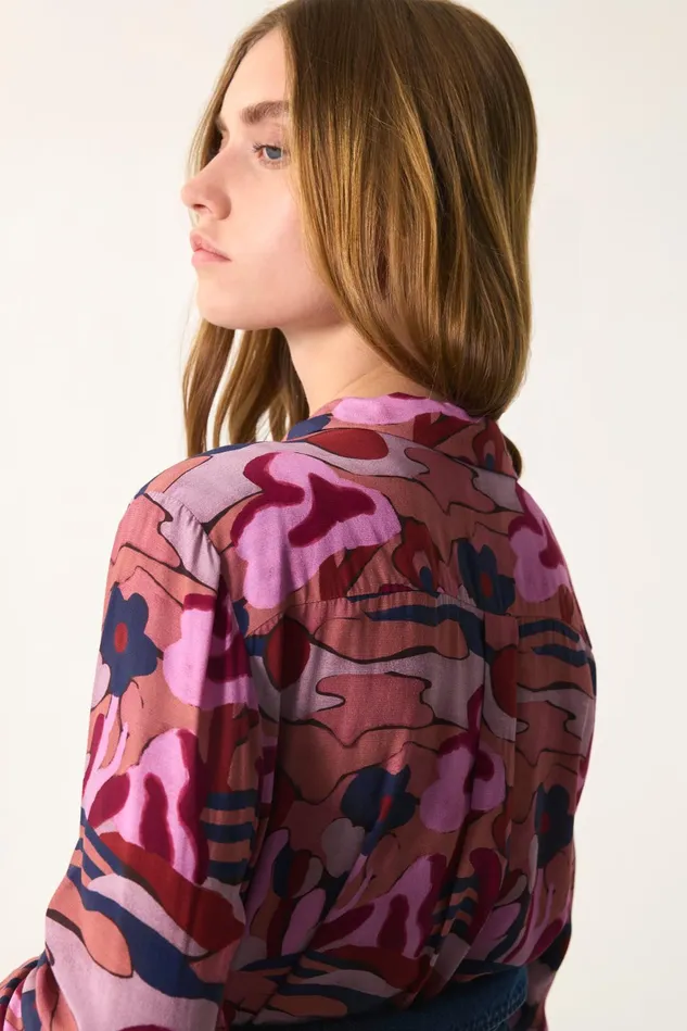 Women Shirt Esmael Manitou Chemise Viscose Multicolore Des Petits Hauts Blouses Shirts and Tops