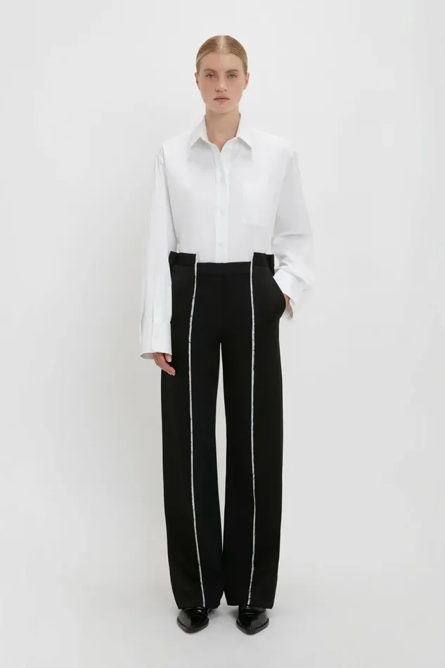 Women Shirts and Tops Victoria Beckham Cuff Detail Oversized Shirt In White