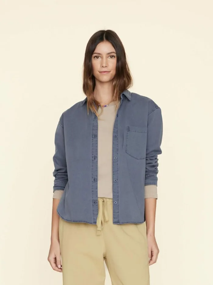 Women Shirts Xirena Blue Storm Asher Twill Shirt