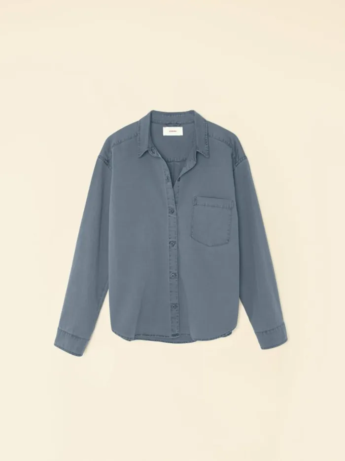 Women Shirts Xirena Blue Storm Asher Twill Shirt