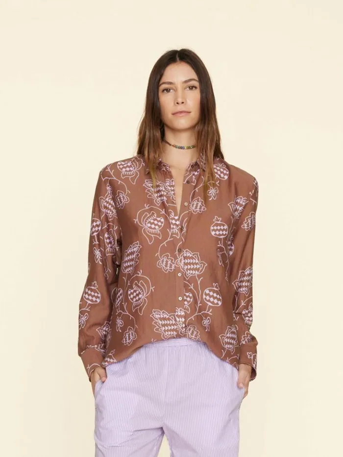 Women Shirts Xirena Mocha Pom Beau Shirt