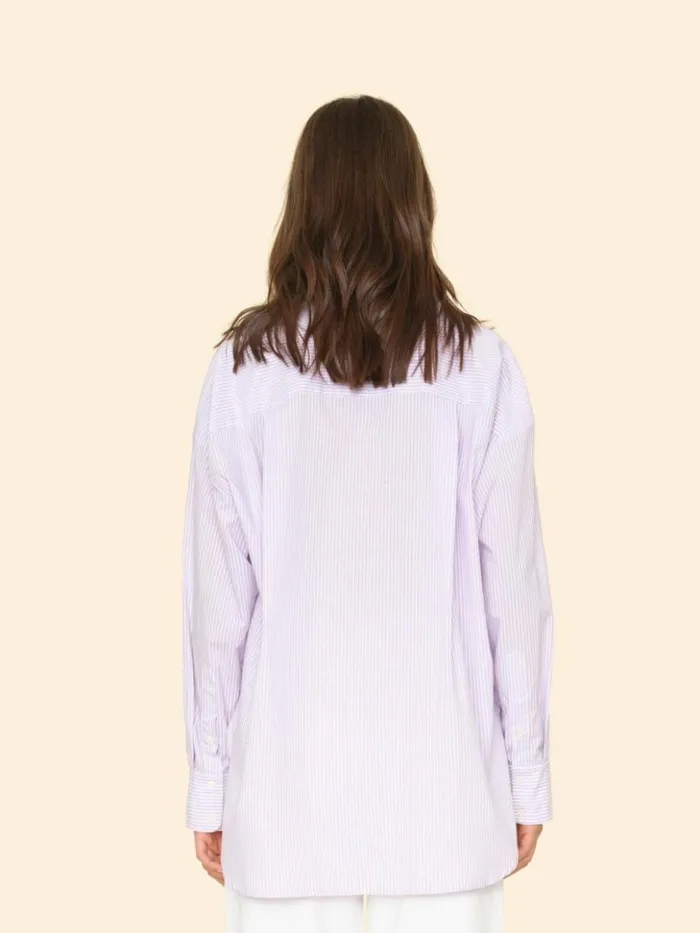 Women Shirts Xirena Violet White Sydney Shirt