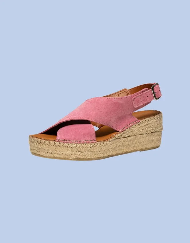 Women Shoe The Bear Suede Wedges Pink Monsoon Sandals