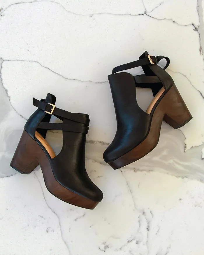 Women Shoes Belle and Bloom Fearless Clog Ankle Boot 8211 BlackChocolate