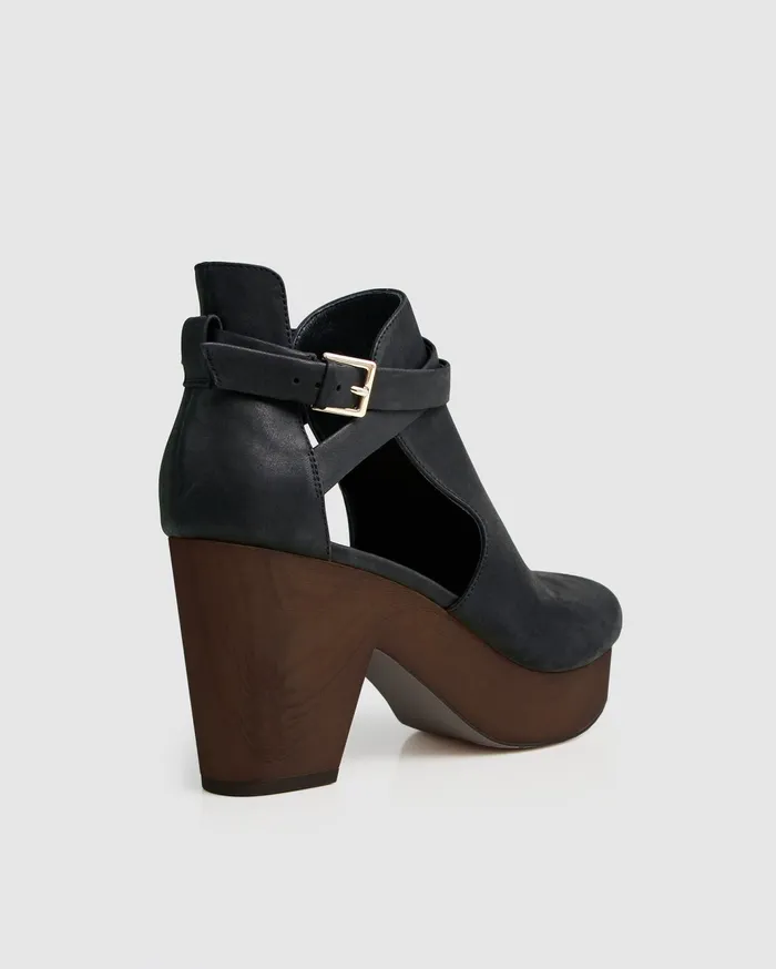 Women Shoes Belle and Bloom Fearless Clog Ankle Boot 8211 BlackChocolate