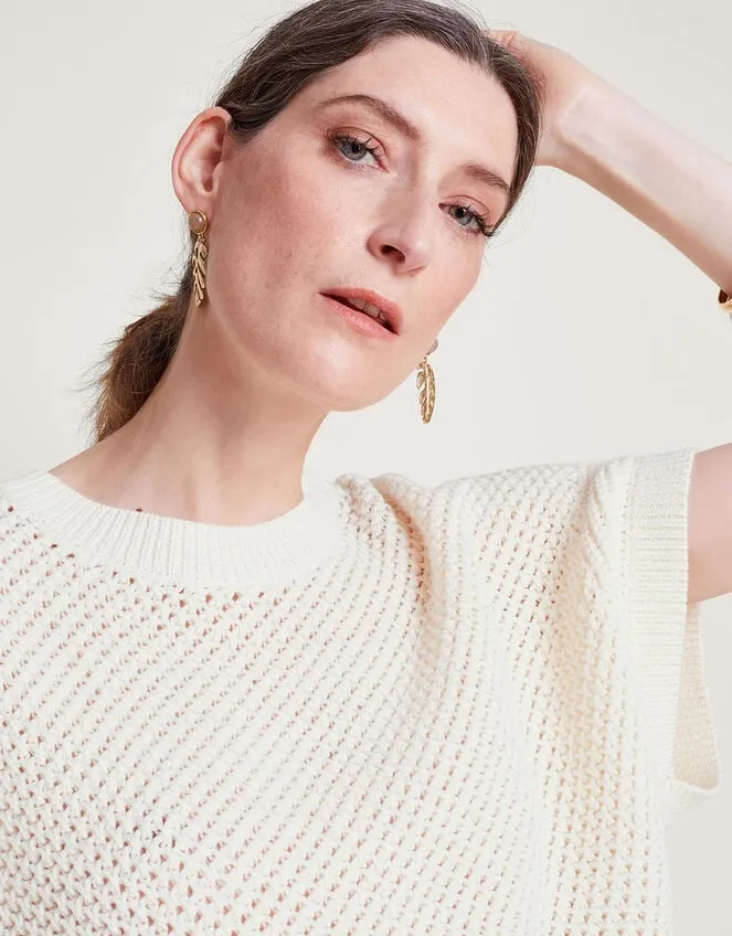 Women Sia Short Sleeve Jumper Ivory Monsoon Casualwear