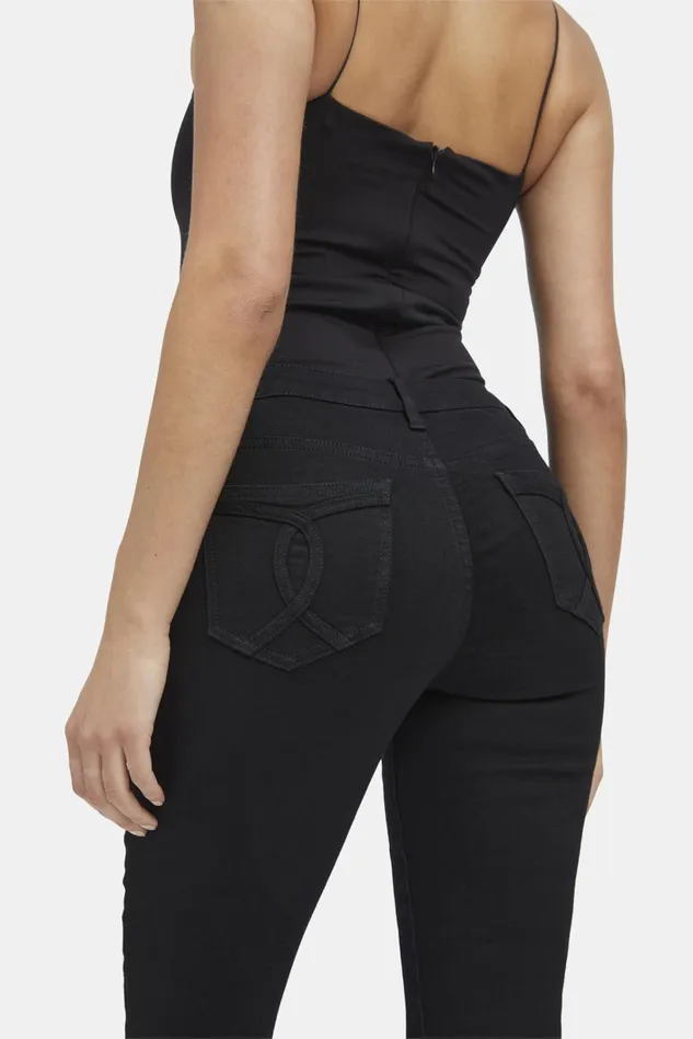 Women Skinny Jeans Bardot Kate Hipster Jeans In Black Black Women Skinny Jeans Bardot Kate Hipster Jeans In Black Black