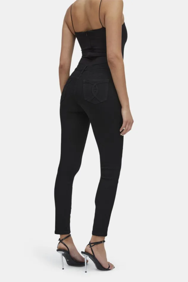 Women Skinny Jeans Bardot Kate Hipster Jeans In Black Black Women Skinny Jeans Bardot Kate Hipster Jeans In Black Black