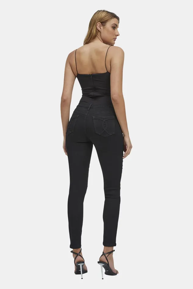 Women Skinny Jeans Bardot Kate Hipster Jeans In Black Black Women Skinny Jeans Bardot Kate Hipster Jeans In Black Black