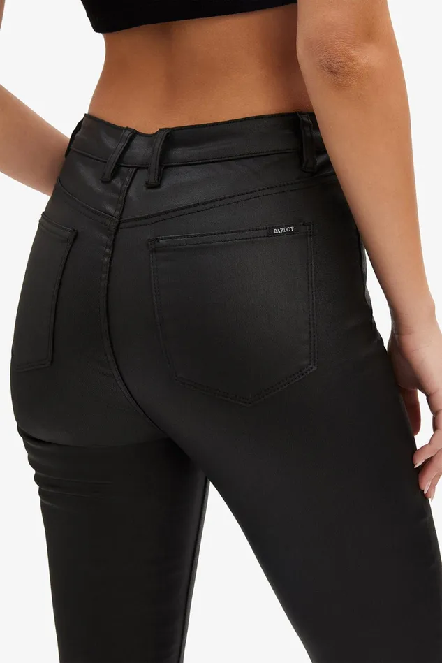 Women Skinny Jeans Bardot Khloe Hi Tall Coated Jeans In Black Black