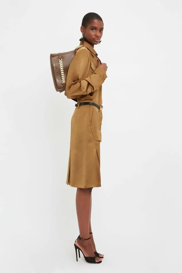 Women Skirts Victoria Beckham Utility Skirt In Tawny Brown