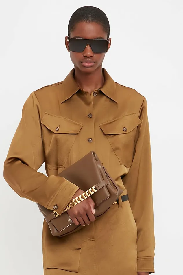 Women Skirts Victoria Beckham Utility Skirt In Tawny Brown