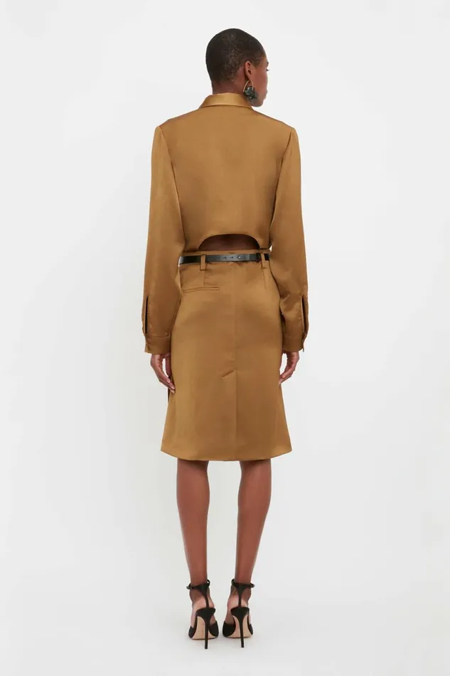 Women Skirts Victoria Beckham Utility Skirt In Tawny Brown