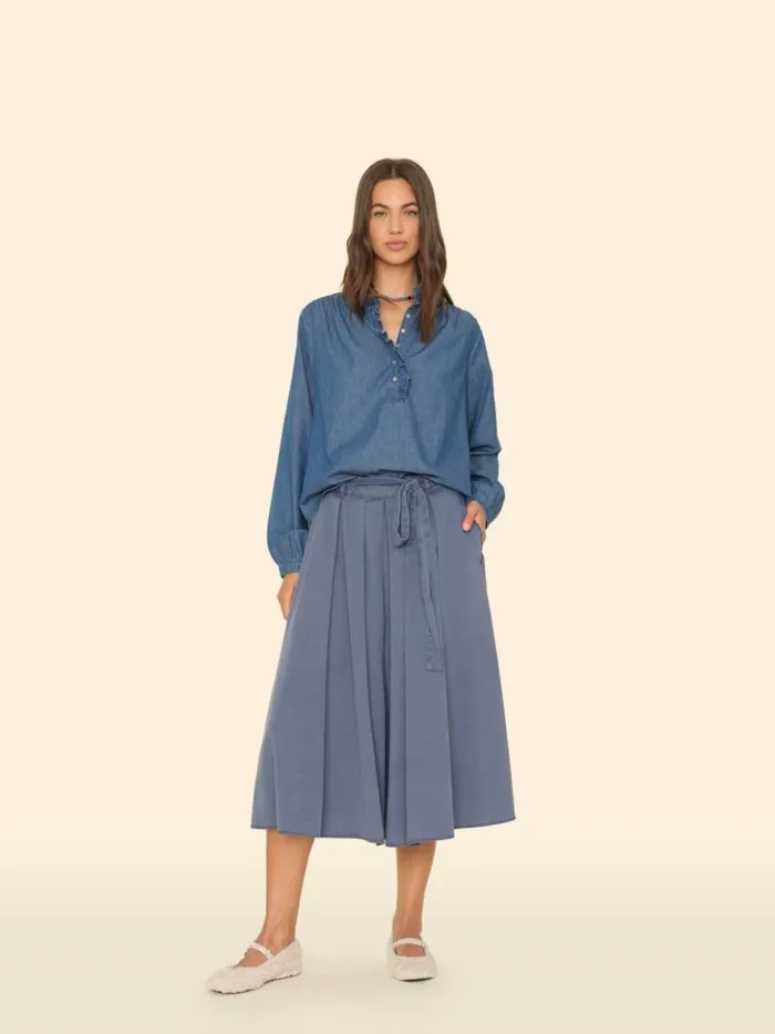 Women Skirts Xirena Blue Storm Bellan Twill Skirt