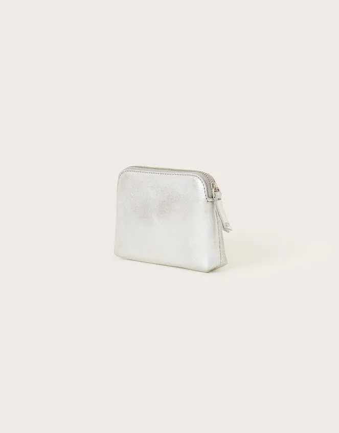 Women Small Leather Metallic Pouch Monsoon Bags and Purses