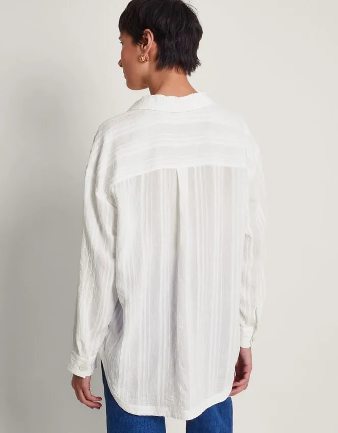 Women Sofia Textured Shirt White Monsoon Tops and Blouses