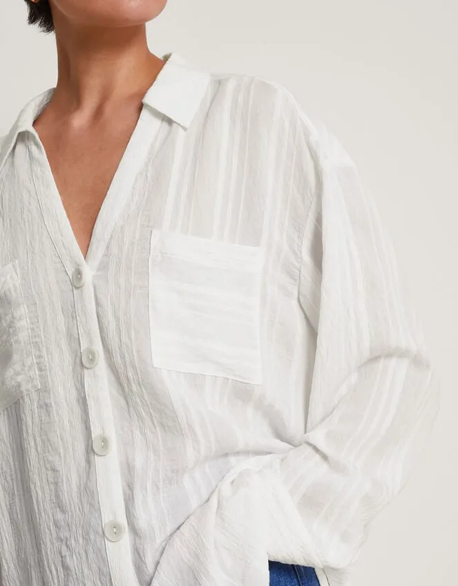 Women Sofia Textured Shirt White Monsoon Tops and Blouses