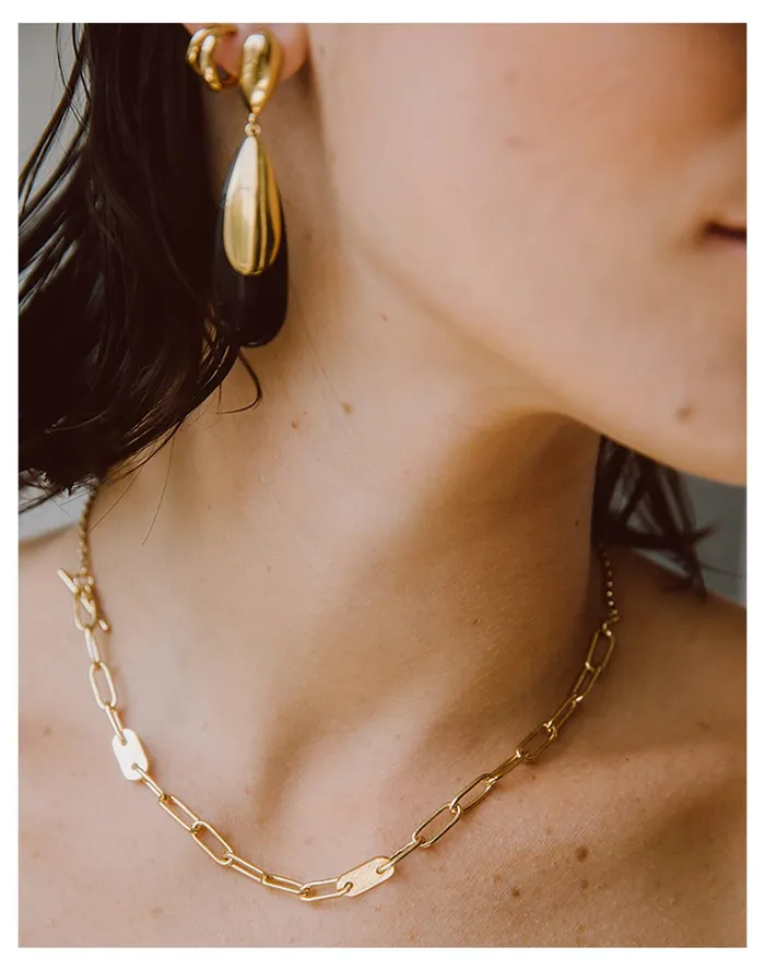 Women Soko Delicate Ellipse Collar Necklace Gold Madewell Necklaces Women Soko Delicate Ellipse Collar Necklace Gold Madewell Necklaces