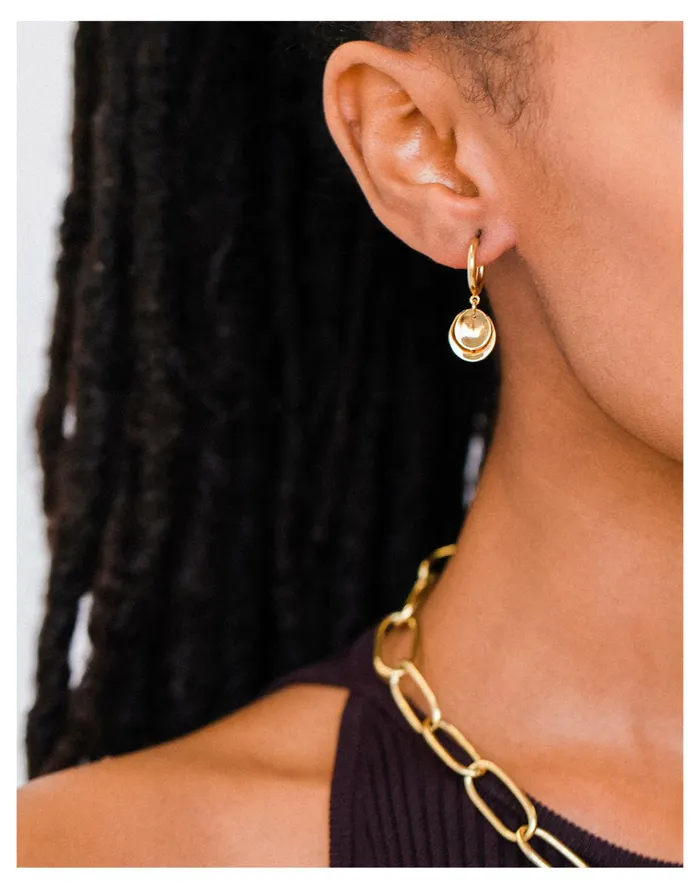 Women Soko Maua Charm Hoop Earrings Gold Madewell Earrings Women Soko Maua Charm Hoop Earrings Gold Madewell Earrings