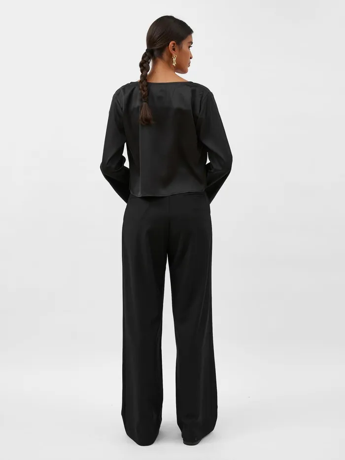 Women Solaqua 8211 Celeste Silk Blouse In Black Noir The UNDONE Tops