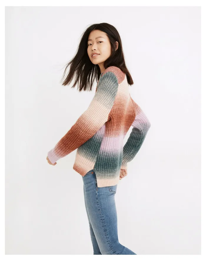 Women Space Dyed Button Shoulder Pullover Sweater Spacedye Sorbet Madewell Sweaters Women Space Dyed Button Shoulder Pullover Sweater Spacedye Sorbet Madewell Sweaters