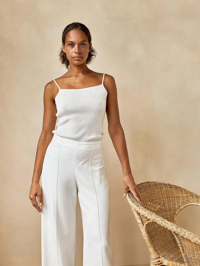 Women St Agni 8211 90s Knit Slip Cami In White The UNDONE Tops
