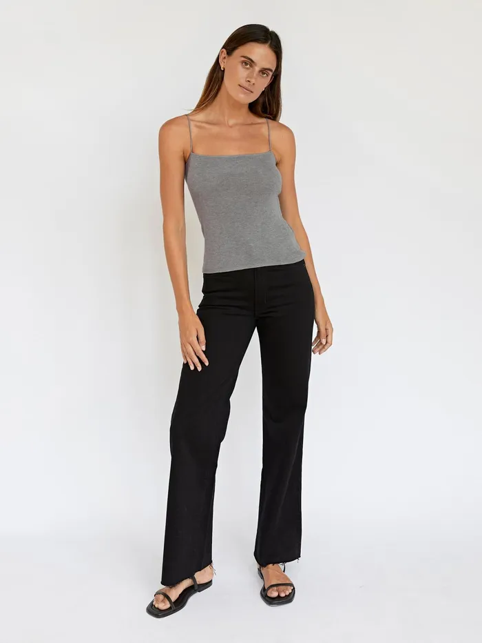 Women St Agni 8211 Fine Strap Knit Top In Grey Marle The UNDONE Tops
