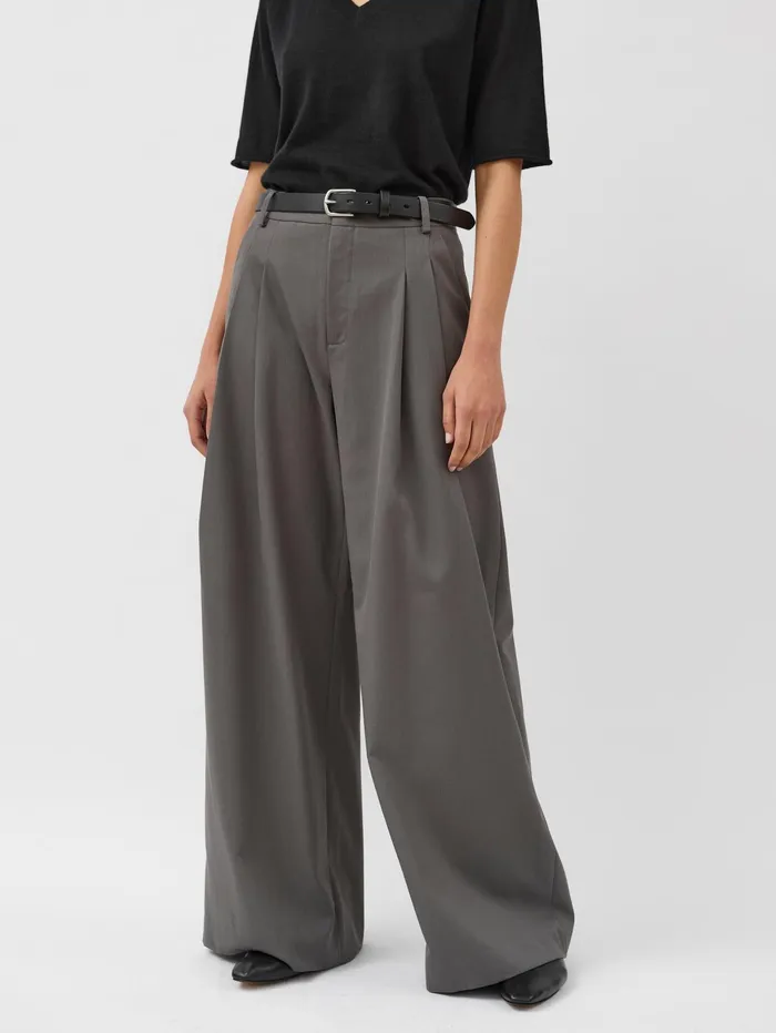 Women St Agni 8211 Homme Pleat Pants In Pewter Grey The UNDONE Pants