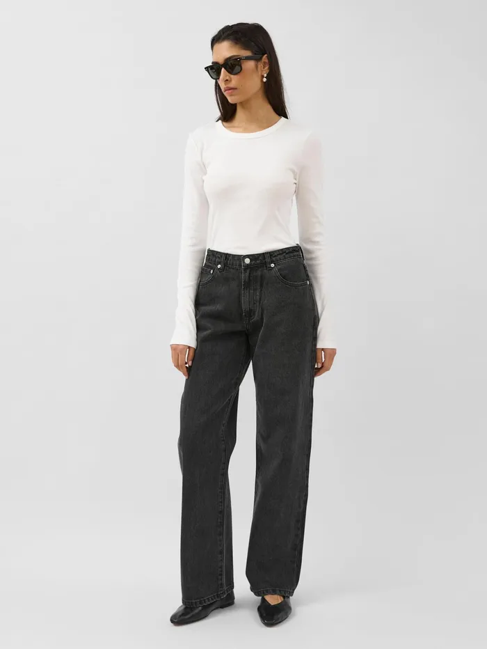 Women St Agni 8211 Organic Cotton Long Sleeve Top In White The UNDONE Tops