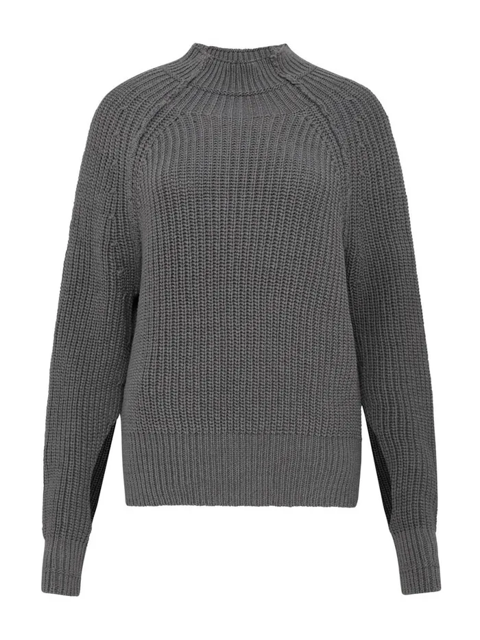 Women St Agni 8211 Split Sleeve Jumper In Grey Smoke The UNDONE Knitwear