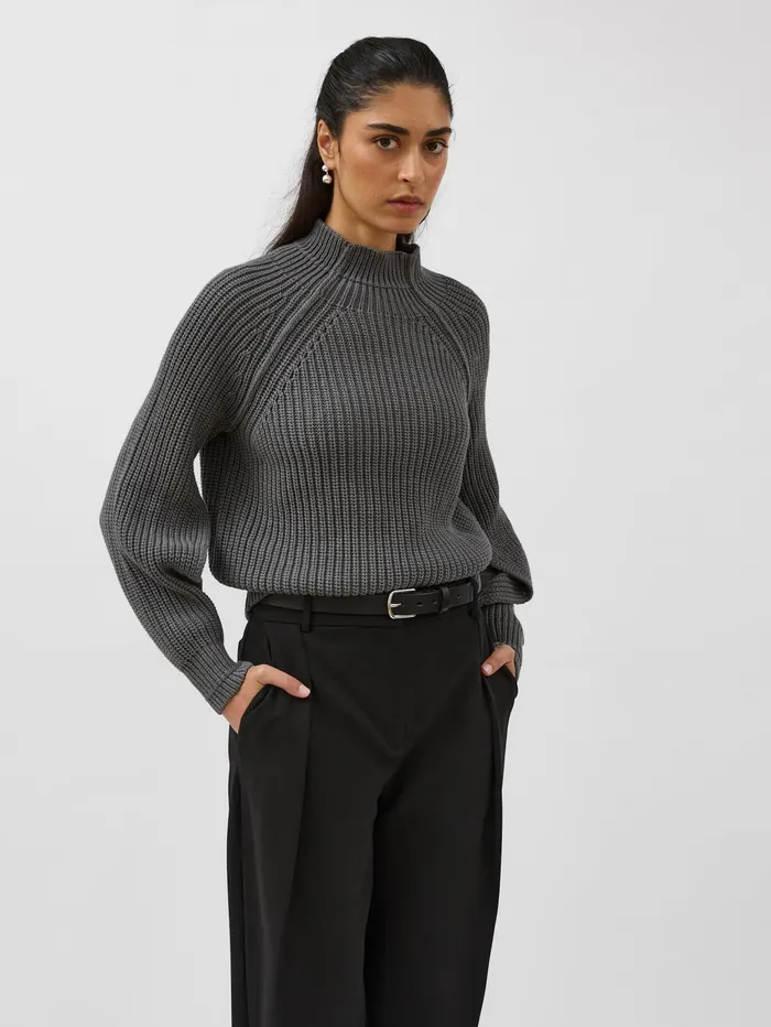 Women St Agni 8211 Split Sleeve Jumper In Grey Smoke The UNDONE Knitwear