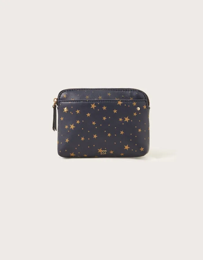 Women Star Print Large Leather Pouch Monsoon Bags and Purses
