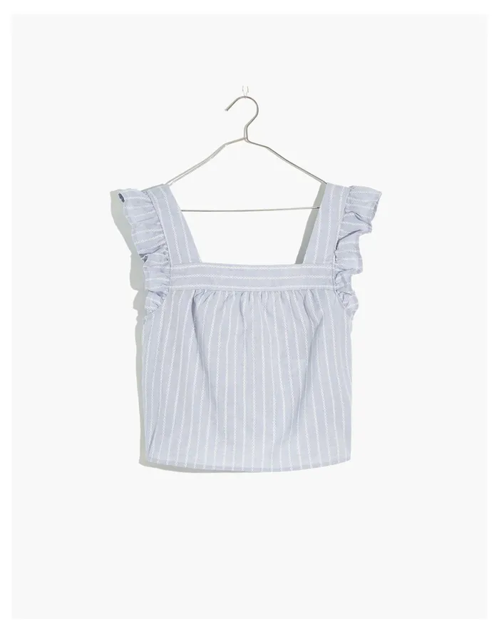 Women Striped Flutter Sleeve Cross Back Top As Per Header Madewell Tops and Shirts Women Striped Flutter Sleeve Cross Back Top As Per Header Madewell Tops and Shirts