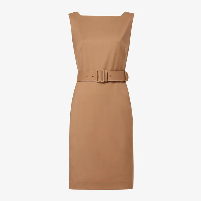 Women Suiting M M LaFleur The Cynthia Dress 8211 Washable Wool Twill Camel