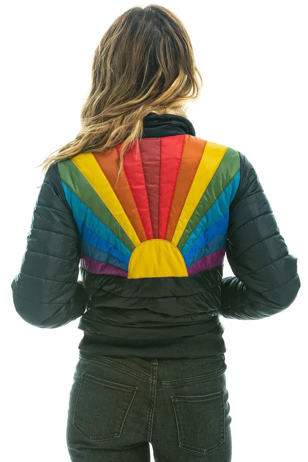 Women SUNBURST JACKET 8211 BLACK Aviator Nation Outerwear