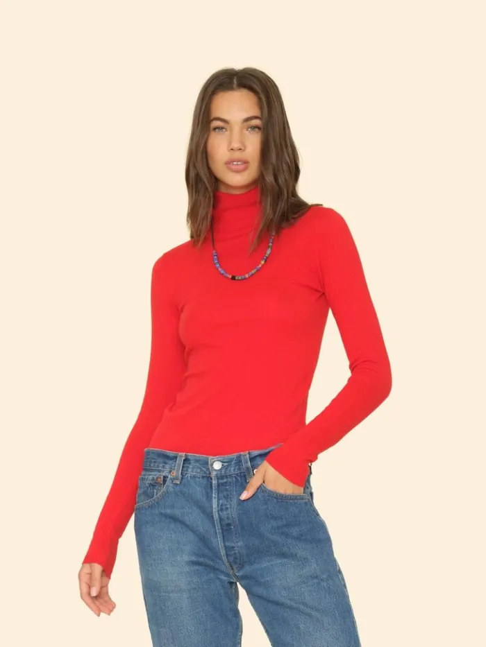 Women Sweaters and Jackets Xirena Bright Flame Tommy Sweater