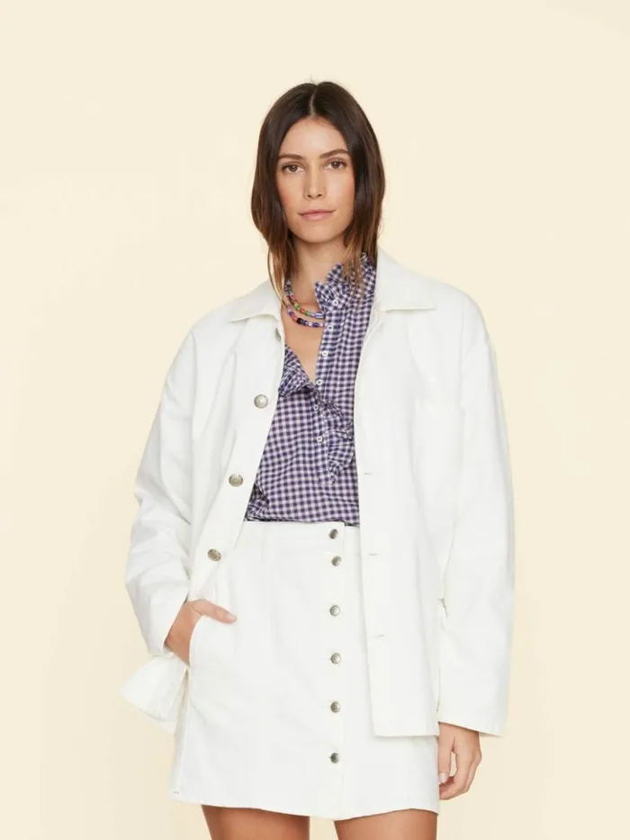 Women Sweaters and Jackets Xirena White Stanford Denim Jacket