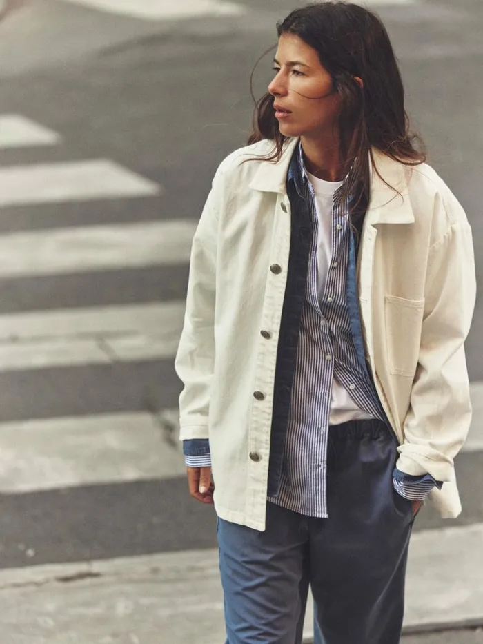Women Sweaters and Jackets Xirena White Stanford Denim Jacket