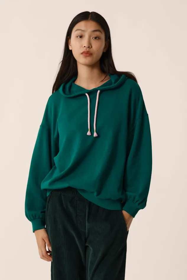 Women Sweatshirt Joah Epicea Sweat Coton Vert Des Petits Hauts TShirts and Sweatshirts