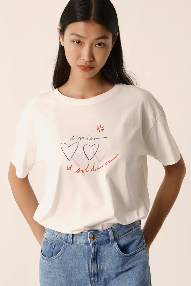 Women TShirt Marina Ecru TShirt Coton cru Des Petits Hauts TShirts and Sweatshirts