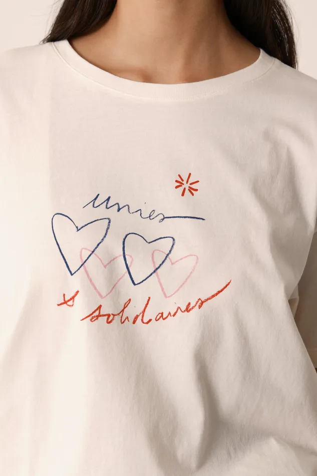 Women TShirt Marina Ecru TShirt Coton cru Des Petits Hauts TShirts and Sweatshirts