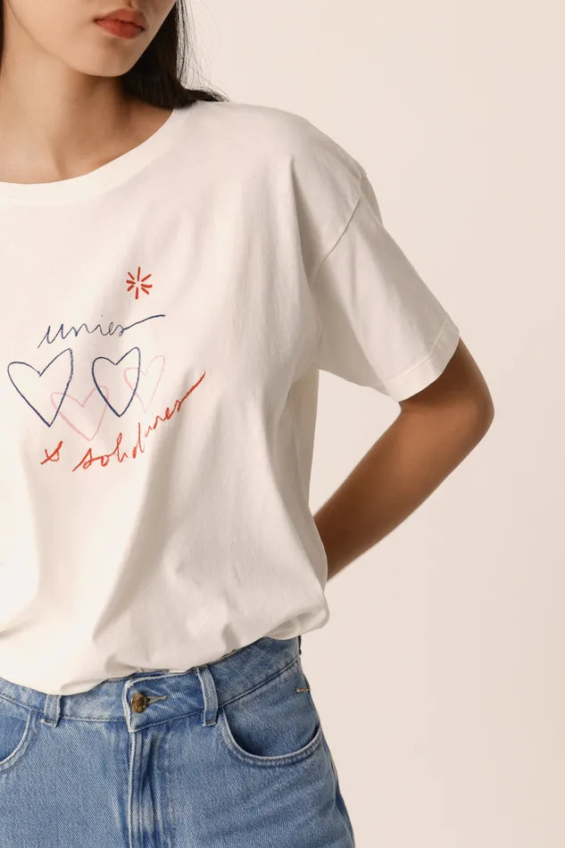 Women TShirt Marina Ecru TShirt Coton cru Des Petits Hauts TShirts and Sweatshirts