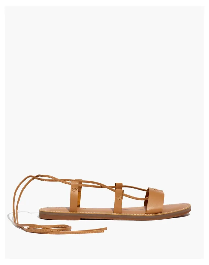 Women The Boardwalk Lace Up Sandal In Leather Desert Camel Madewell Sandals Women The Boardwalk Lace Up Sandal In Leather Desert Camel Madewell Sandals
