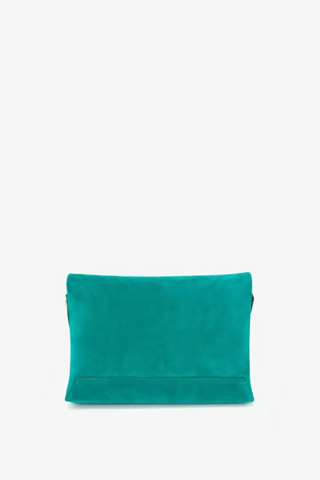 Women The Chain Pouch Victoria Beckham Chain Pouch With Strap In Malachite Suede