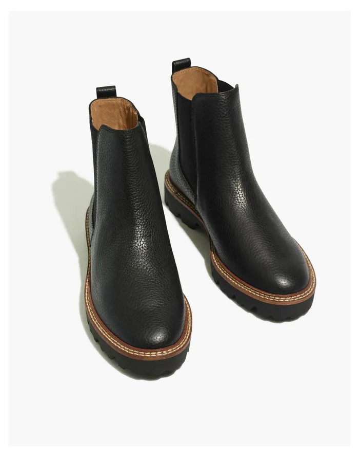 Women The Citywalk Lugsole Chelsea Boot In Leather True Black Madewell Boots Women The Citywalk Lugsole Chelsea Boot In Leather True Black Madewell Boots