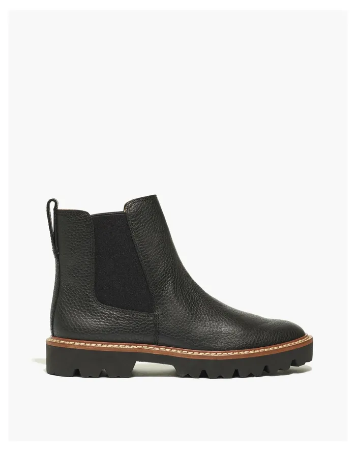 Women The Citywalk Lugsole Chelsea Boot In Leather True Black Madewell Boots Women The Citywalk Lugsole Chelsea Boot In Leather True Black Madewell Boots