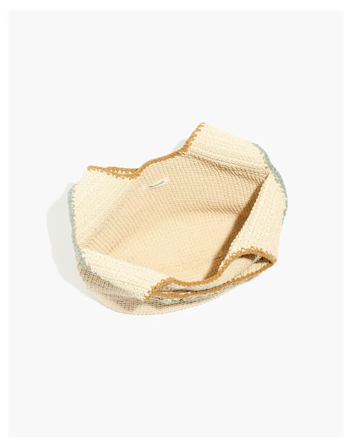 Women The Crochet Shopper Bag Antique Gold Multi Madewell Shoulder Bags Women The Crochet Shopper Bag Antique Gold Multi Madewell Shoulder Bags